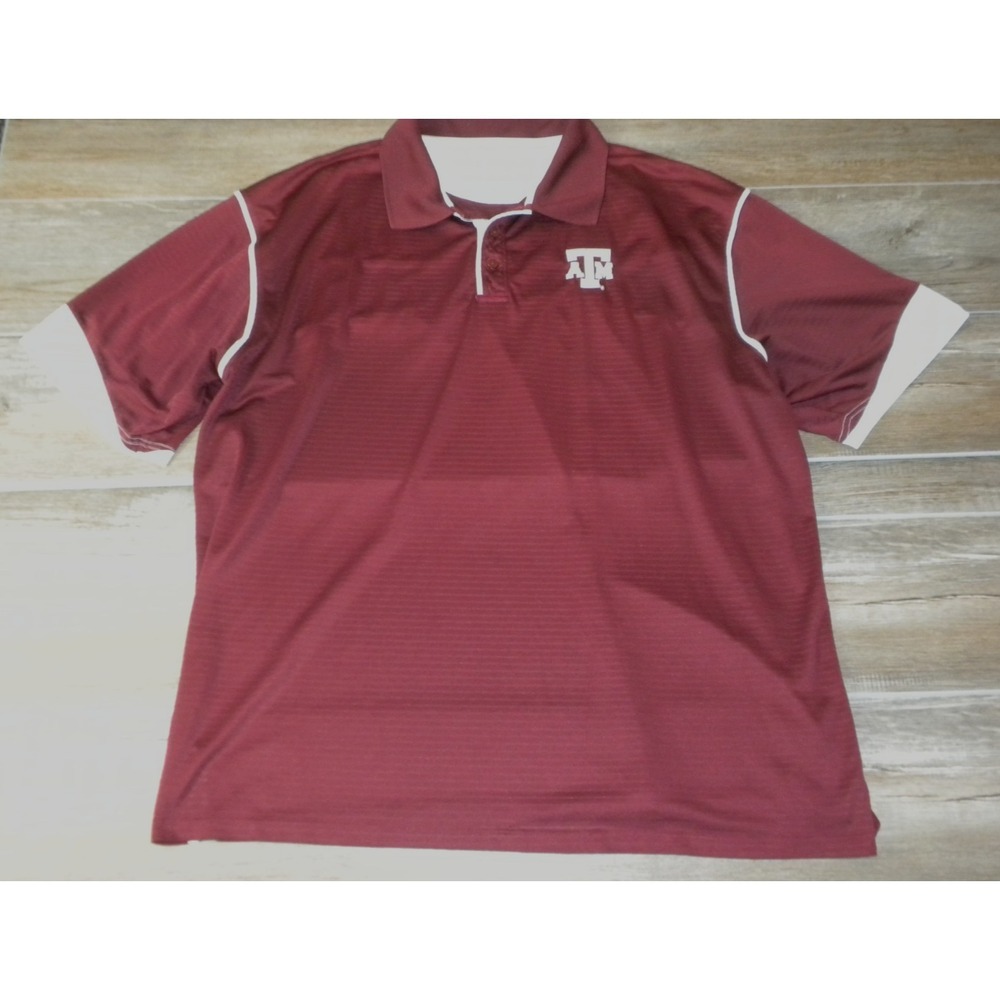 Texas A&M‎ Polo Shirt Mens XXL Maroon White Team Issue Authentic Aggies 12th Man